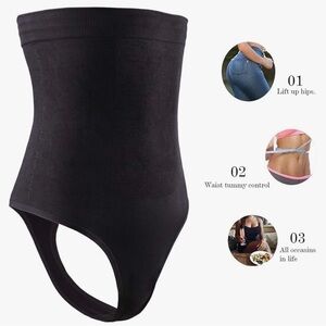 DREAM SLIM High Waisted Body Shaper Tummy Control Thong Shapewear  Panties Sz S